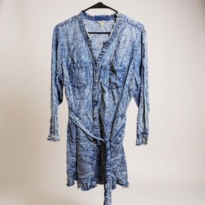 Cato Blue Frayed Edge Dress 18/20